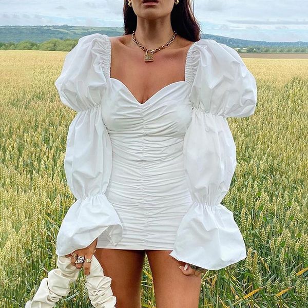 

women's street desses 2021 autumn and winter folds slim bag hips show long legs fashion temperament dress clothing, Black;gray