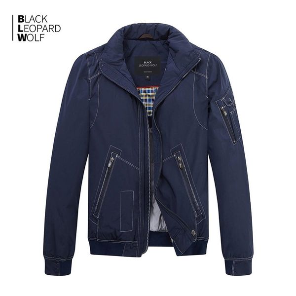 

blackleopardwolf new arrival spring coat men causal parkas short style down jacket thin cotton mc-17065 201217, Black
