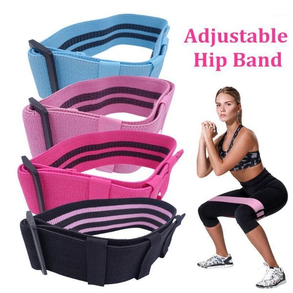 

adjustable hip glute band fabric thighs leg booty elastic bands non-slip and non-roll for home gym workout fitness equipment1