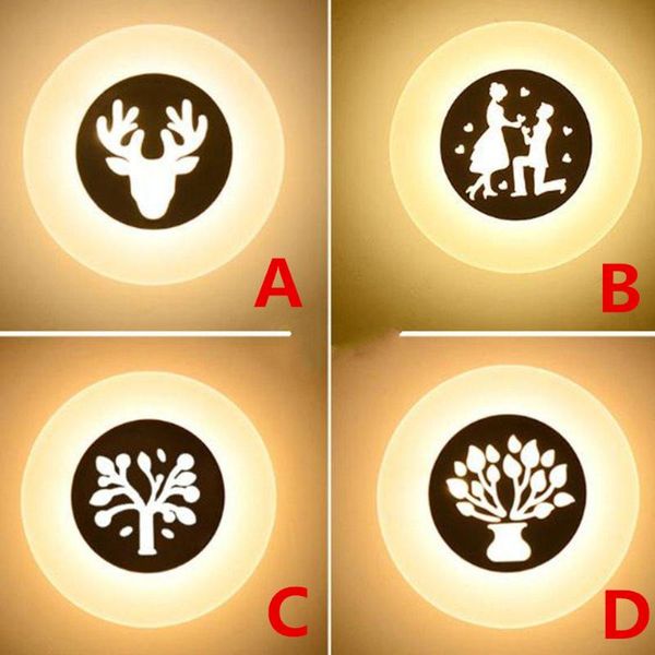 

wall lamp 1pcs led deer horn shape bedside fashion bedroom