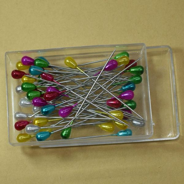 

50pcs round head clothing pin dressmaking wedding pearl corsage florists mix color sewing pins diy decoration crafts bbyfnp