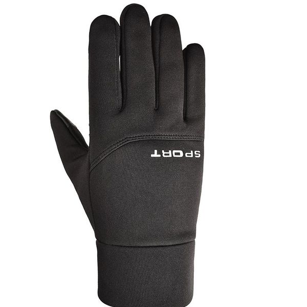 

autumn winter add velvet gloves touch screen reflective waterproof windproof warm skiing cycling sports men's gloves jllayd, Black