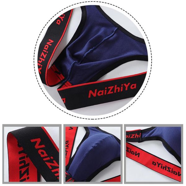 

underpants men's briefs thongs low waist u convex underwear breathable, Black;white