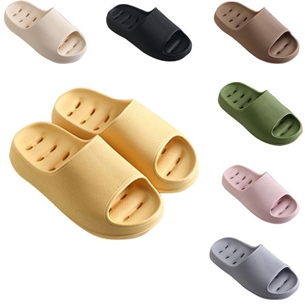 

2020 new home indoor leaking slipper 5cm thick high heels non-slip eva comfortable bathroom shoes x1020, Black
