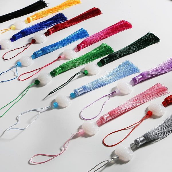 

10pcs polyester silk tassel diy wedding home decoration tassels fringe trim sewing curtain garment accessories h bbyaaz