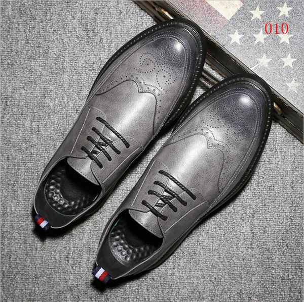 

2018 new style brand casual shoes men loafers men dress shoe leather business office shoes fashion flock formal wedding shoes men s222, Black