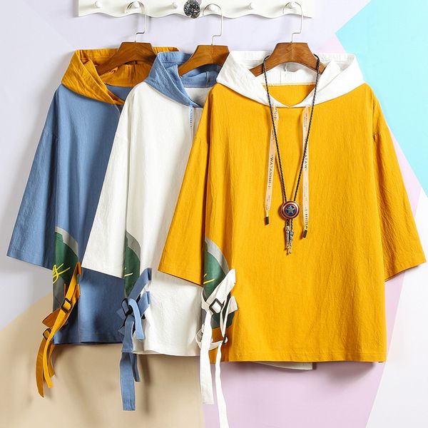 

summer men's sweatshirt streetwear hip hop punk short hoodies body oversized kg-1, Black