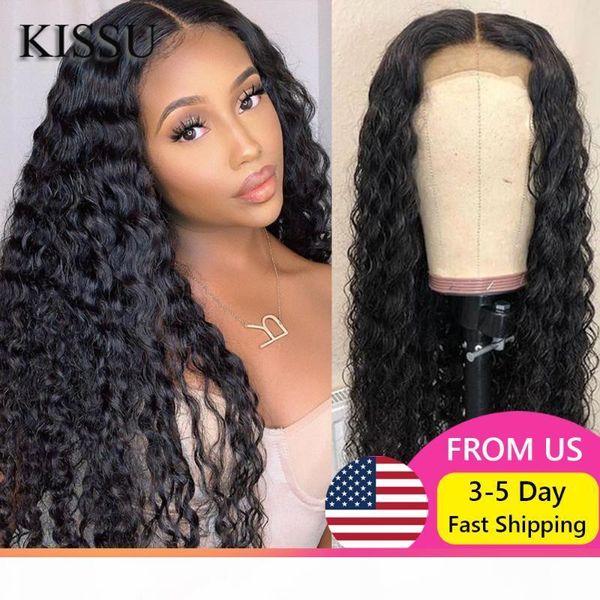 

deep wave wigs peruvian deep wave kissu 13x4 lace front wig curly lace front wig curly human hair wigs sale for black women, Black;brown