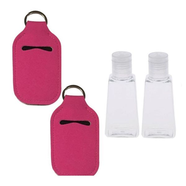 

empty travel size bottle hand sanitizer bottle holder refillable 30ml bottles reusable bottles with keychain qylfbm