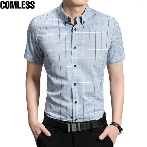 

2020 summer casual men striped shirt short sleeve trend slim fit shirt men mens dress shirts plus size 5xl1, White;black