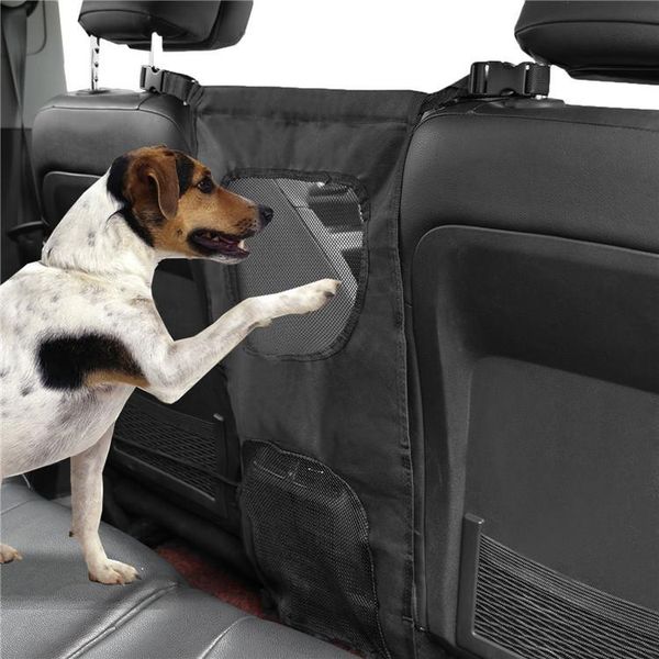 

kennels & pens dog car carrier rear seat pet fence anti-collision mesh auto barrier safety isolation net protection