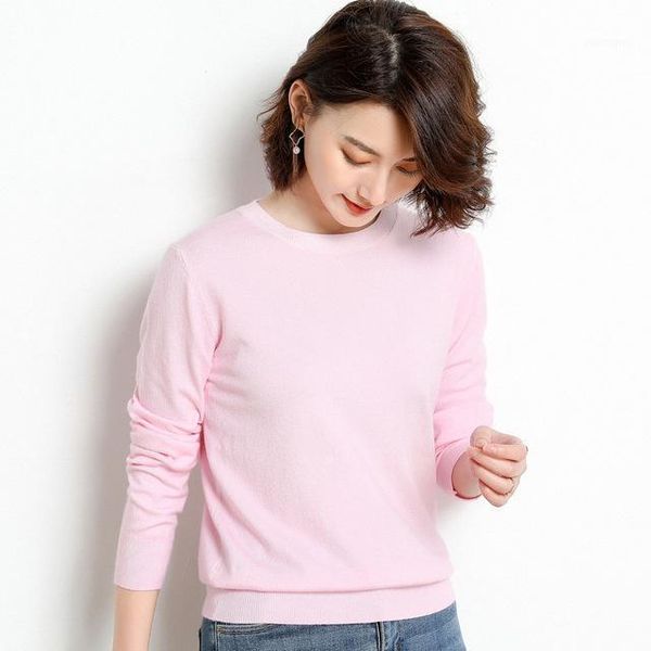 

ladies knitted sweater women's pullover knitted pullover spring and autumn basic women's sweater1, White;black