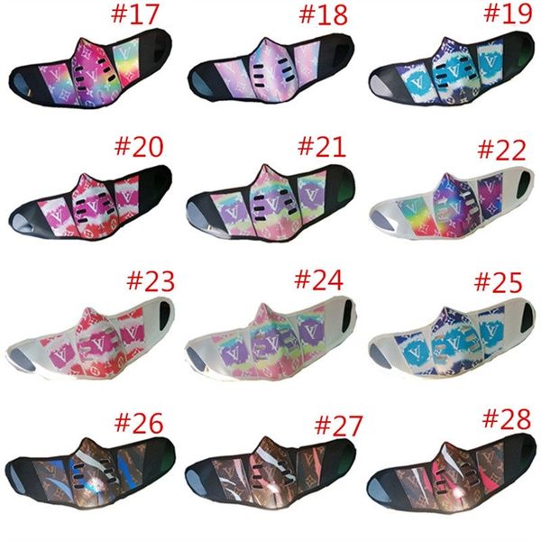 

leather luxurys pu 28styles mask dustproof windproof mouth cover washable breathable outdoor protective face maskkvc7