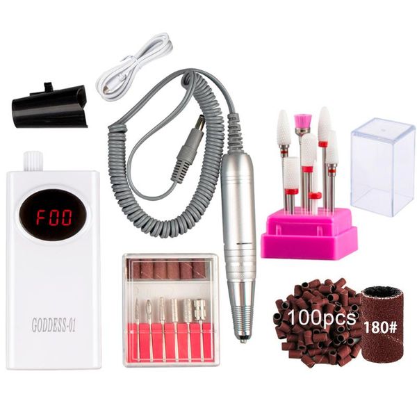 

nail drill & accessories 35000rpm electric portable manicure machine set pen bits cutter for removing gel varnish pedicure grinding tools