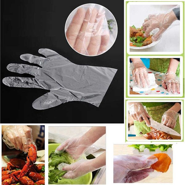 

factory5k8qin factory household pe disposable clear stock grade plastic food prep polyethylene work gloves for