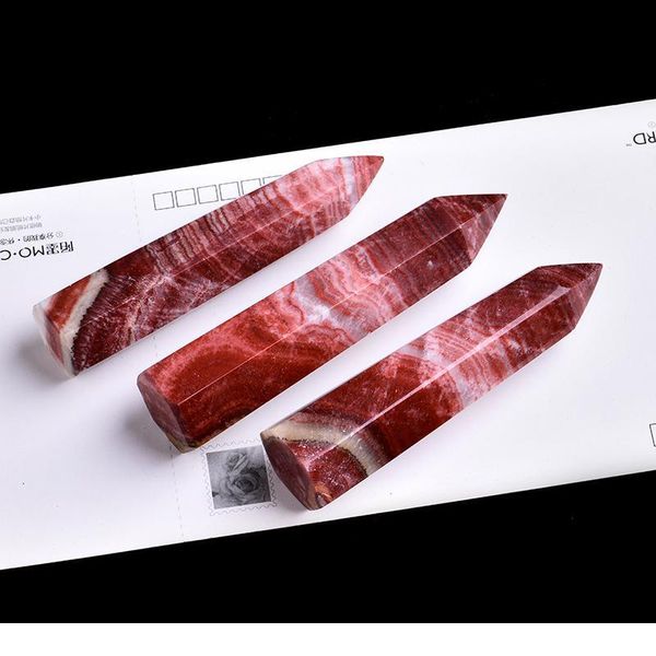 

1pc natural crystal china rhodochrosite hexagonal column crystal point mineral jewelry home home decoration diy gift de jllxtr, Black