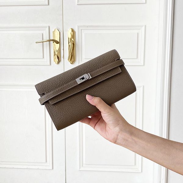 

atmospheric purse long clip women's head leather fashion large capacity hand bag