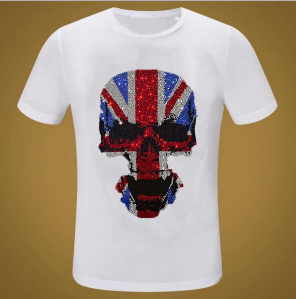 

brand streetwear ganbu diamonds summer hip hop loose t-shirt men fashion casual black t-shirts zp5f, White