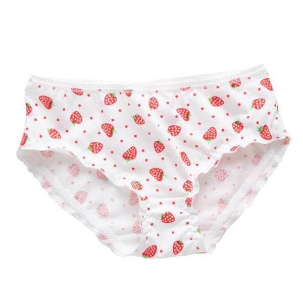 

saisus cute cartoon mid-waist printing young girls panties soft cotton seamless girly briefs breathable children underwear, Black;pink