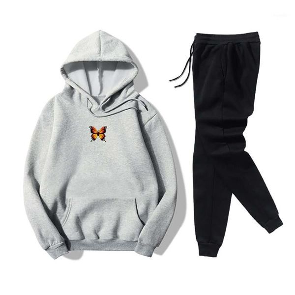 

running sets women fiteness sportwear long sleeve hoodies jogger trousers tractsuit two piece set sweatsuits gym casual printed activewear1, Black;blue