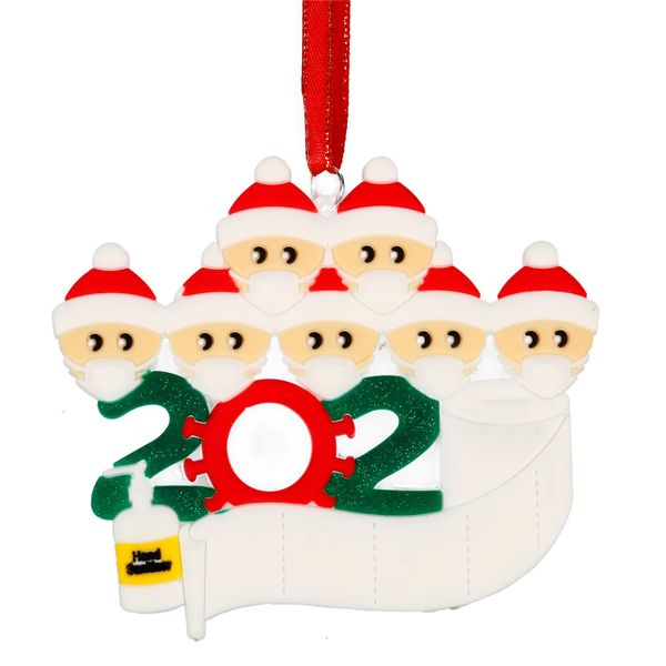 

factoryyfx3personalized decoration christmas birthdays party gift family product of 2 to 7 ornament pendant with face masks hand sa