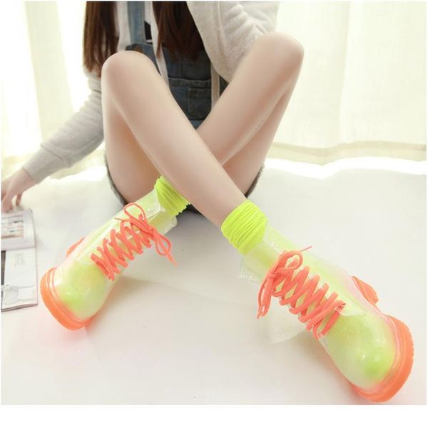 

waterproof women's boots transparent rubber rain boots high help non-slip wear-resistant rain boots candy co bbytxz