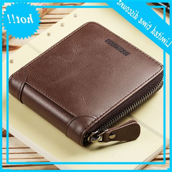 

men's simple youth small bag short business handbag thin zipper wallet