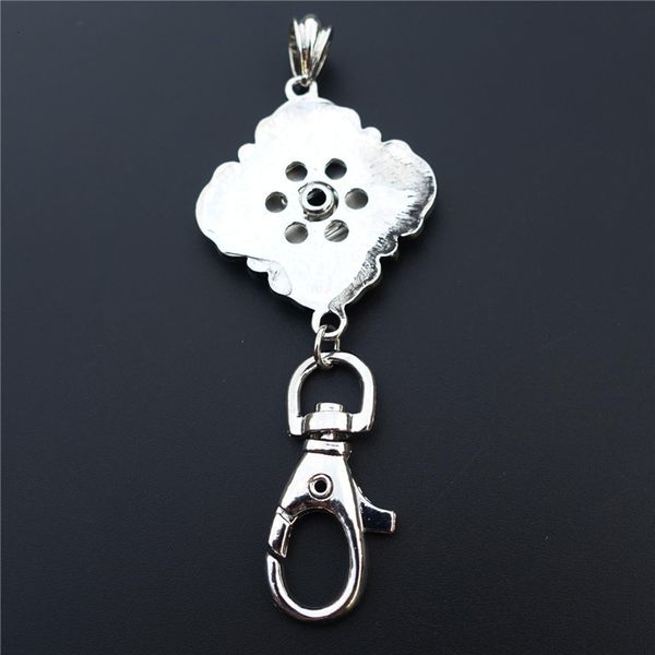 

metal vintage rhinestone flower key chains noosa chunks ginger 18mm snap buttons pendant keyring 3.8*9.5 cm jewelry, Slivery;golden
