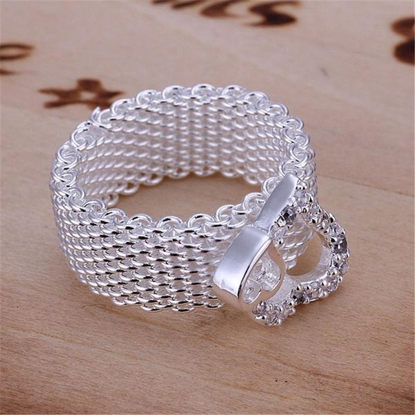 

beautiful lady heart ring pretty fashion wedding party silver color nice women crystal lady ring jewelry jshr063 h sqcons