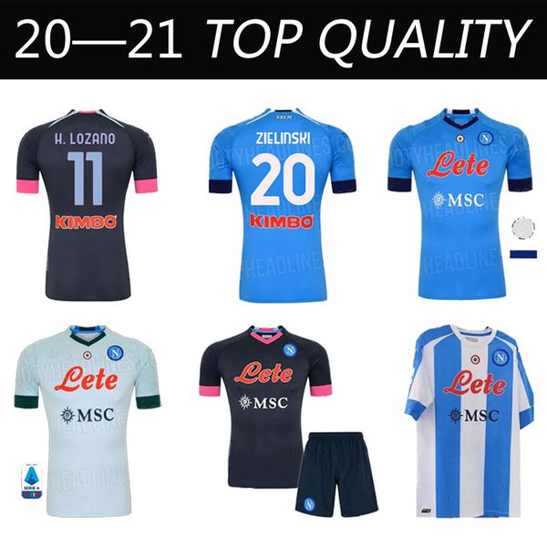 

20 21 napoli soccer jersey naples football shirt 2020 2021 koulibaly camiseta de fútbol insigne milik maillots h.lozano mertens men kids, Black;yellow