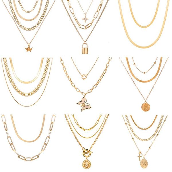 

17 км богемский замок бабочка ожерелье для женщин вечеринка многослойная золотая монета крестовые бусины цепи свитер ожерелье ювелирные изде, Black;white