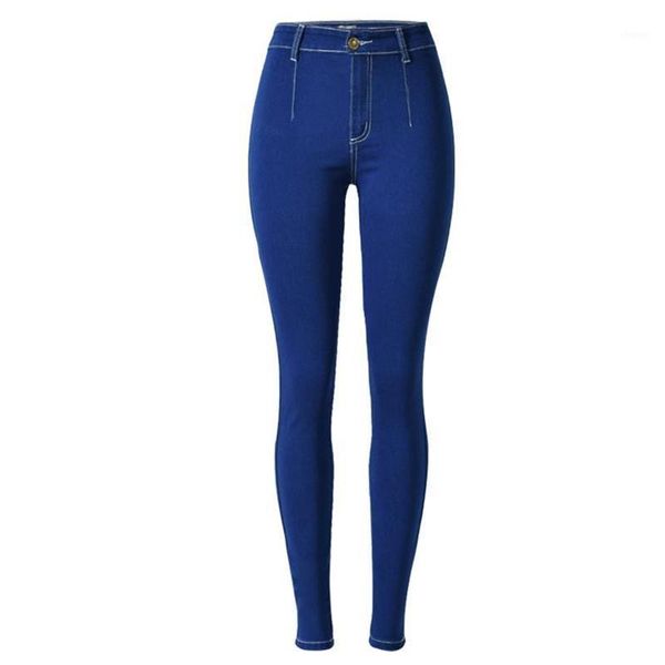 

fashion elastic pencil pants jeans woman high waist jeans for women denim jean pants skinny woman pantalon femme1, Blue