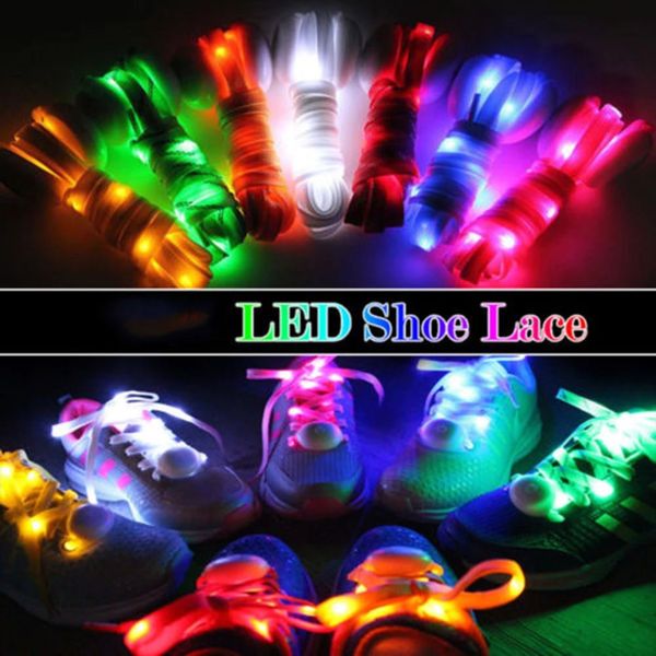 

2m led nylon shoelaces strip light waterproof fashionable man woman kids sport shoe laces novelty glow luminous lights