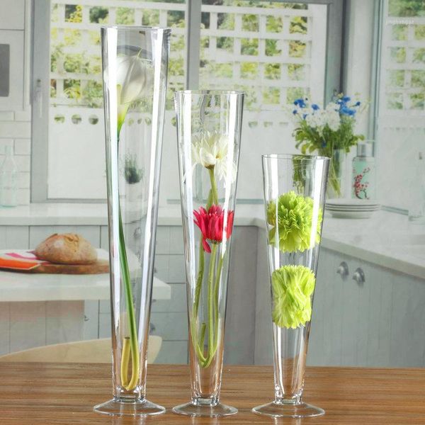 

glass vase nordic wedding road leader transparent tall vase glass containers creative decoration for wedding j1