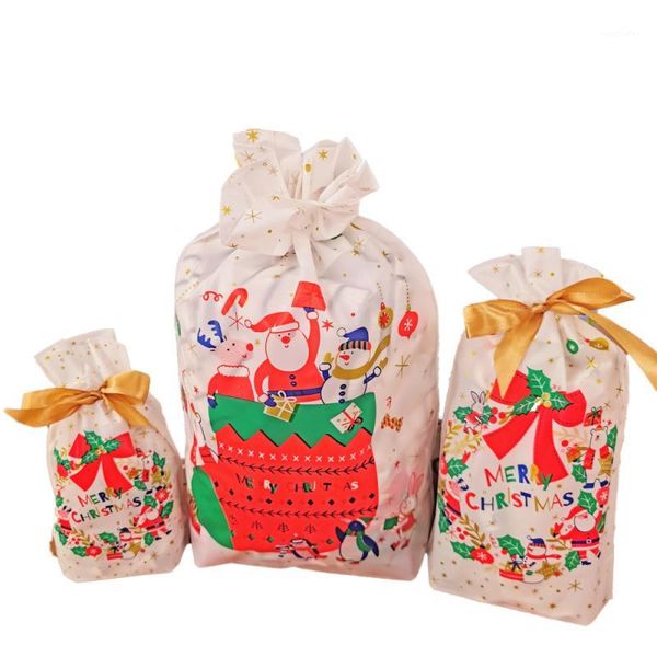

gift wrap christmas plastic bags bakery biscuit candy rope1