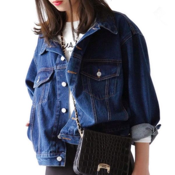 

blue slim fit short coat denim jacket hole women's clothing korean fashion students slim wild denim jacket, Black;brown