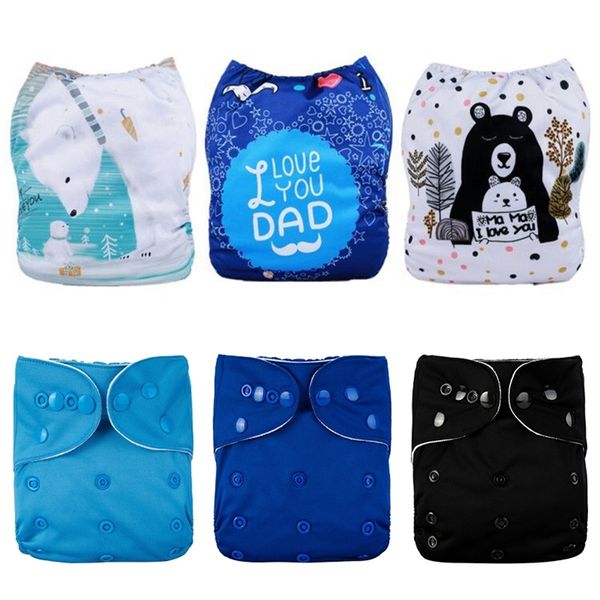 

mums 6pcs baby cloth diapers with 6 microfiber inserts baby digital position nappies with liners unique diaper covers 201209