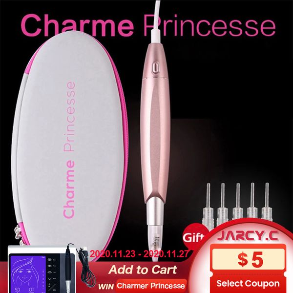 

dermografo pink charme princess tattoo machine semi permanent makeup microblading digital pen for eyebrow lip eyeliner tattoo