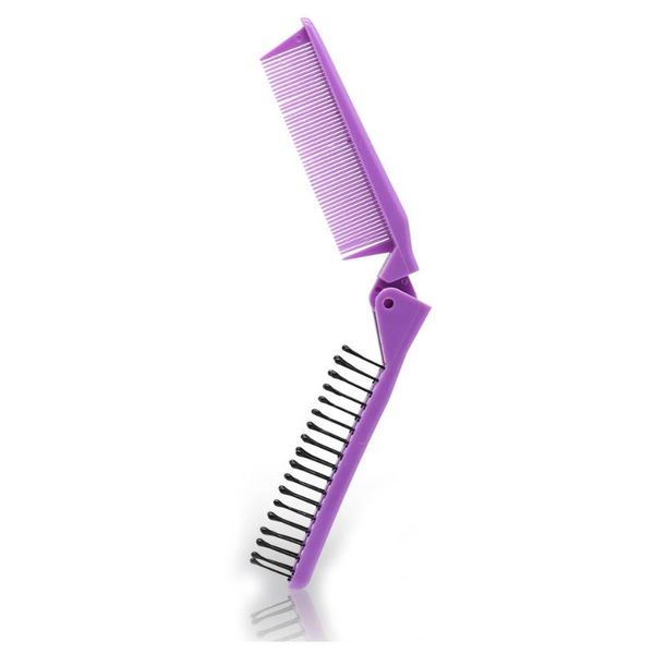 

men women multifunctional portable folding plastic massage comb hair brush pocket home travel combs tool q sqcnbz, Silver