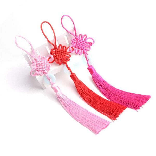 

10pcs new peace jade chinese knot tassels diy pendant jewelry accessories home textile curtain garment sewing macrame decoration h jllalf