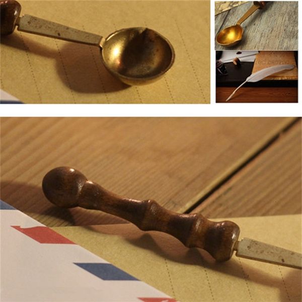 

sealing scoop vintage stamp wood wax spoon handle anti diy candle fittings 1 8tt c