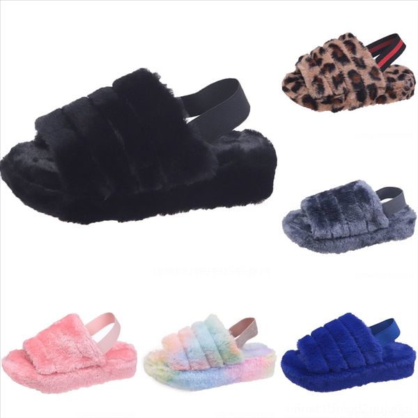 

ve2 strawberry cute cotton slippers new bottom bow cotton-padded slippers winter women plush open toe warm slippers girls thick plush, Black