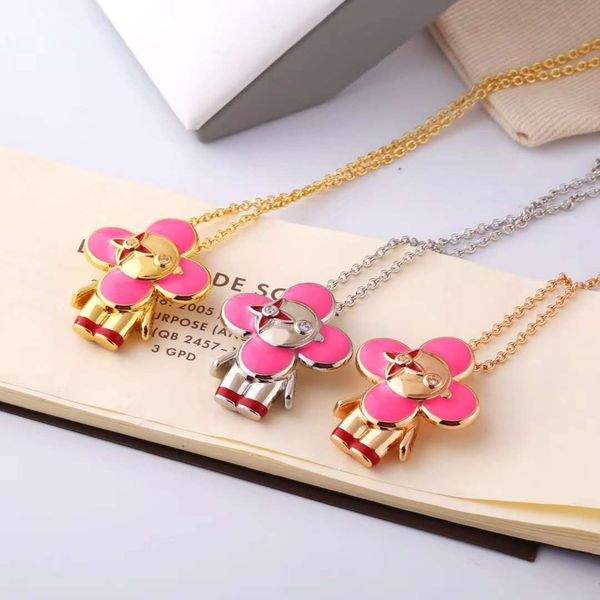 

the new three-color optional sun flower pendant necklace jewelry, the same classic cartoon necklace for men and women, Silver