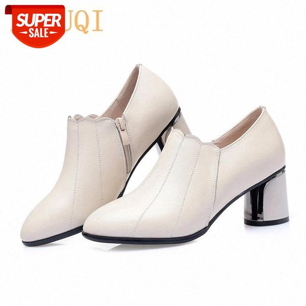 

aiyuqi shoes woman high heel 2020 women's shoes spring genuine leather pointed toe fashion women party #p139