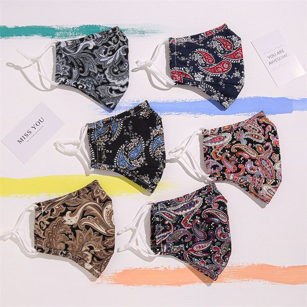 

fashion factory cotton decorative printing face mascarilla masks can put filter piece respirator men children washable reusable 4 8xla c2