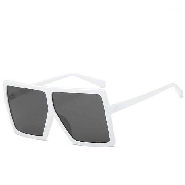 

2020 new sunglasses square brand designer big frame sunglasses for female oculos masculino1, White;black