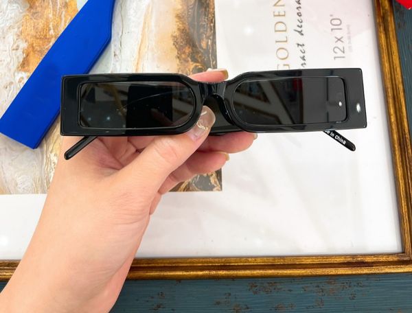 

fashion small rectangle sunglasses shiny black dark grey lens fashion sun glasses for women men shades uv400 protection eyewear with box, White;black