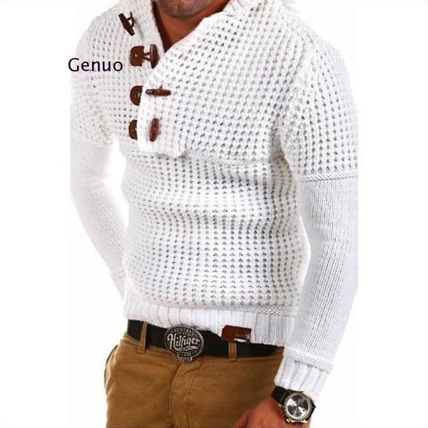 

new fashion male plus size xxxl winter mens knitted casual sweater hooded pullover blouse keep warming sweaters, White;black