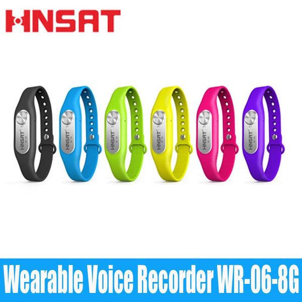 

hnsat 20 hours wearable digital audio voice recorder recording fashion wristband colorful portable 4/8/16gb