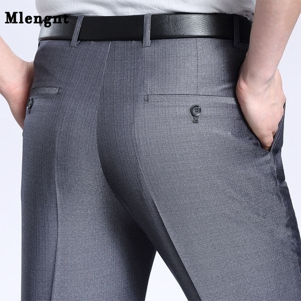 

business casual wrinkle-resistant pleated pants dress new arrival summer breathable suit pants men 3 colors big size 29-44 201106, Black